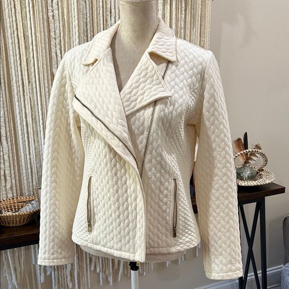Isaac Mizrahi Jackets & Blazers - Gorgeous Fabric Moto